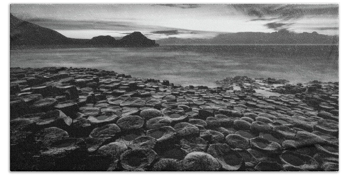 Giants Bath Towel featuring the photograph Giants Causeway 4 #1 by Nigel R Bell