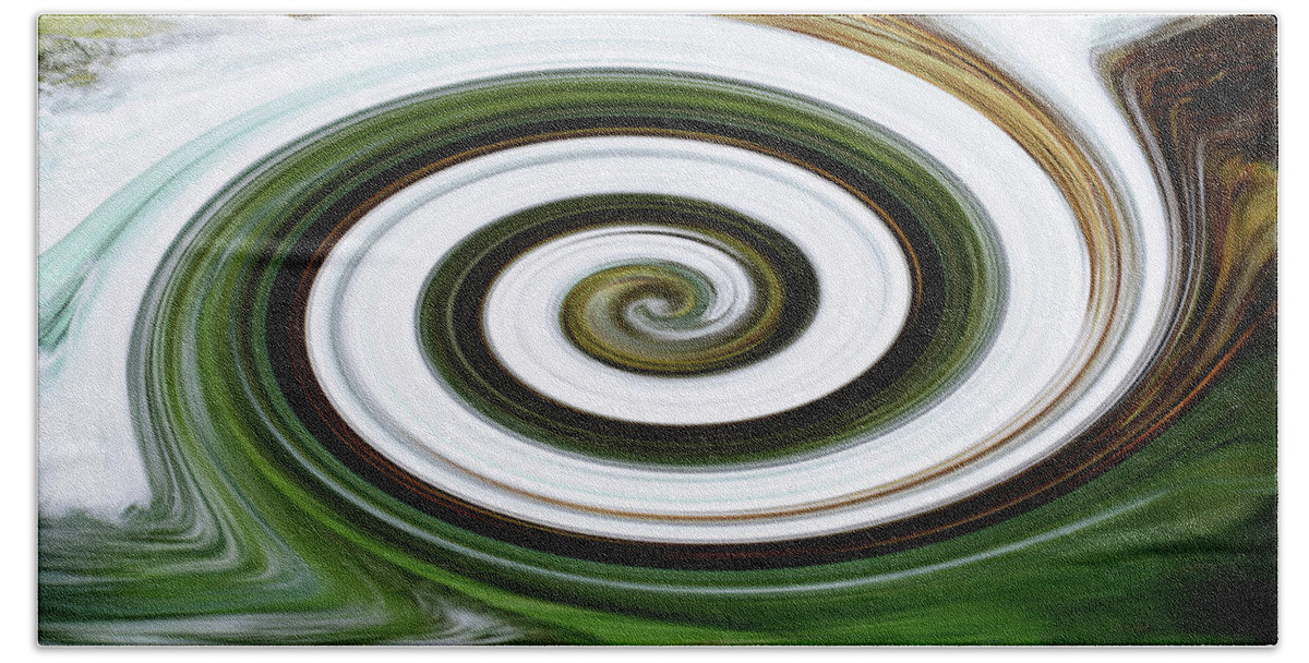 Glacial Bath Towel featuring the photograph Glacial Whirl by Whispering Peaks Photography
