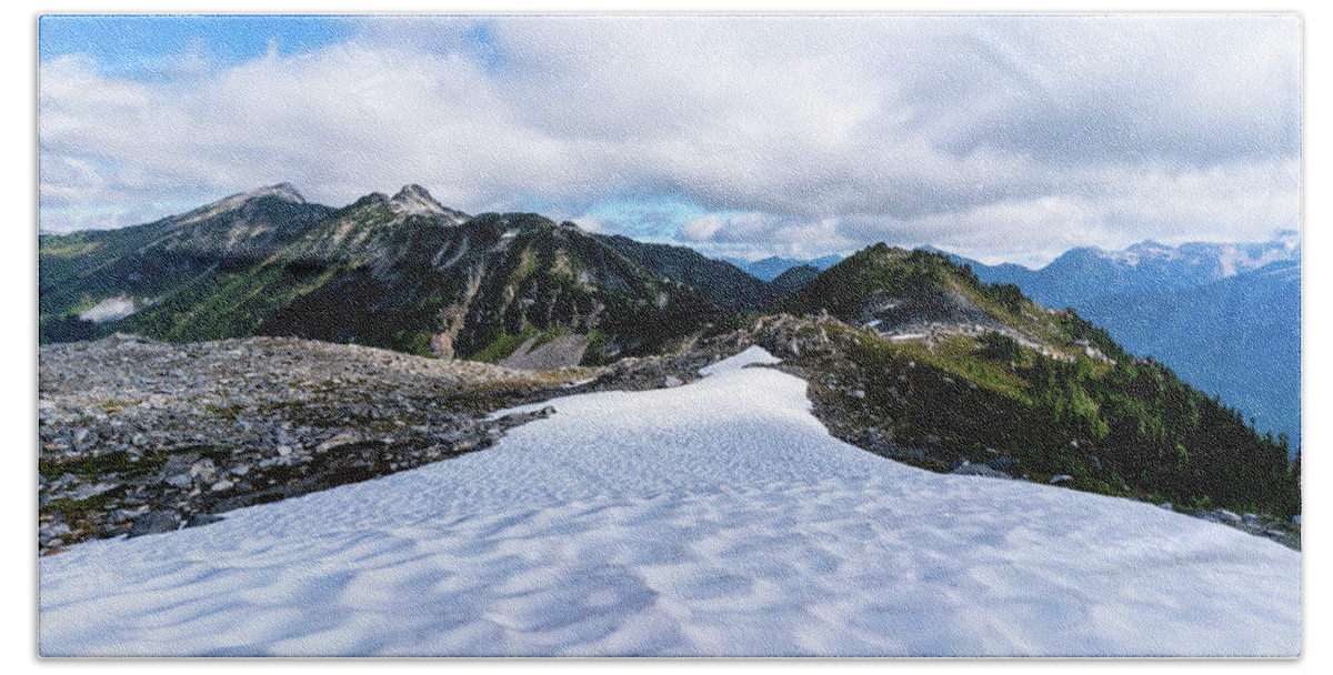 Hiking Hand Towel featuring the photograph Glaciers at North Cascades by Serge Skiba