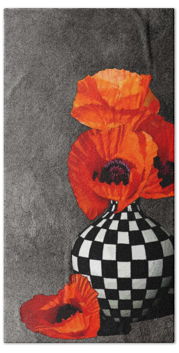 Glorious Poppies Hand Towel featuring the photograph Glorious Poppies by I'ina Van Lawick