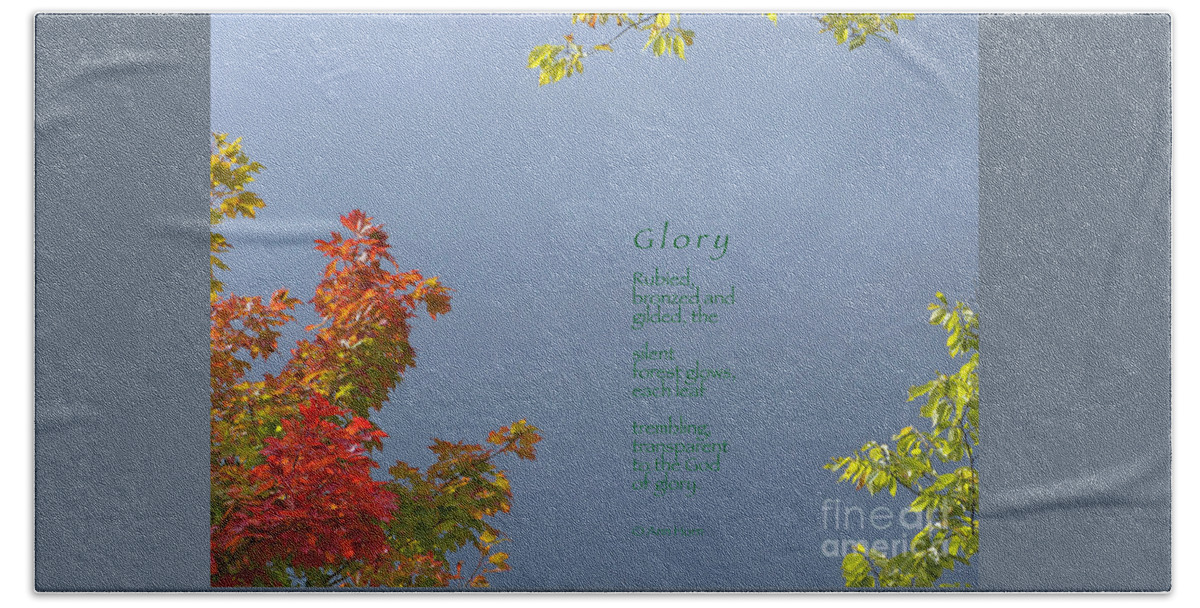 Autumn Hand Towel featuring the photograph Glory by Ann Horn