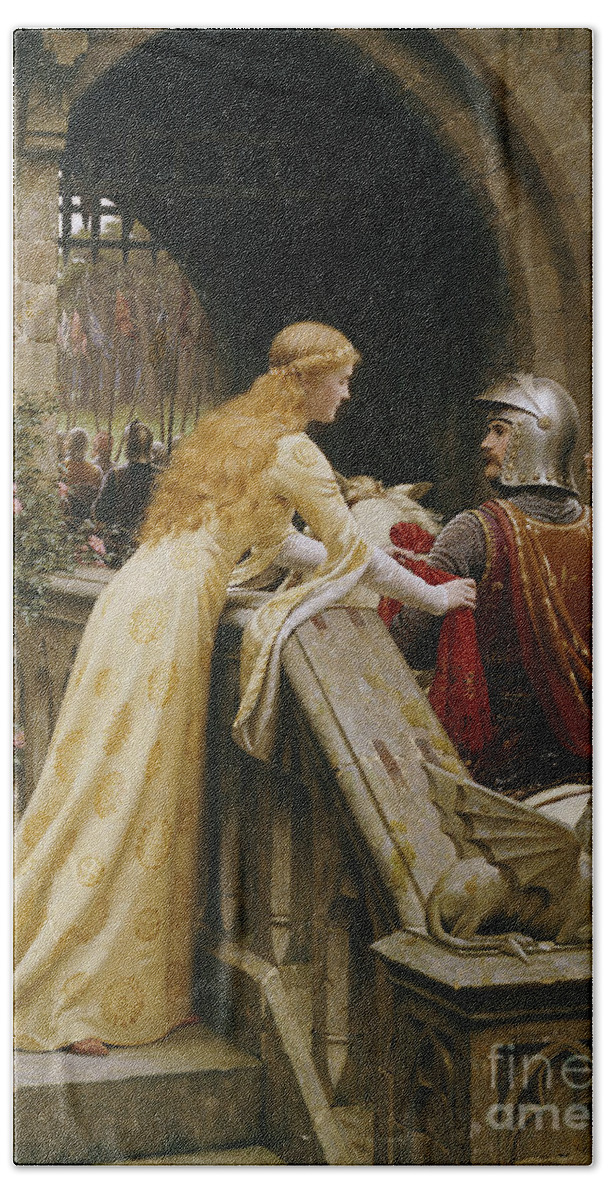 God Speed Bath Sheet featuring the painting God Speed by Edmund Blair Leighton