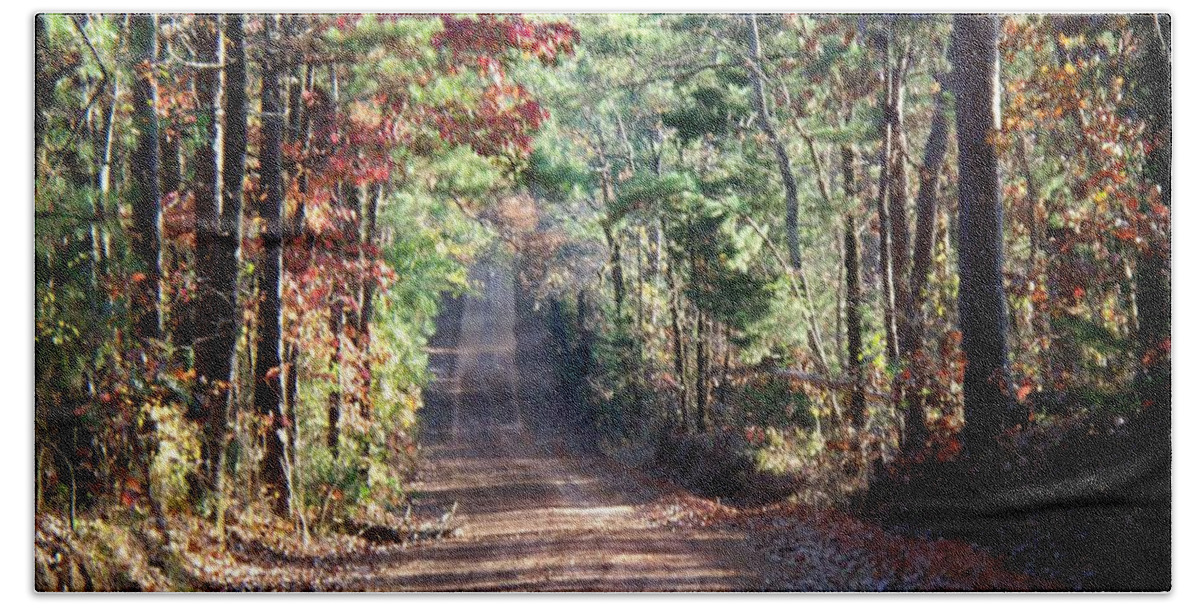 Country Bath Sheet featuring the photograph Going Home by Betty Northcutt
