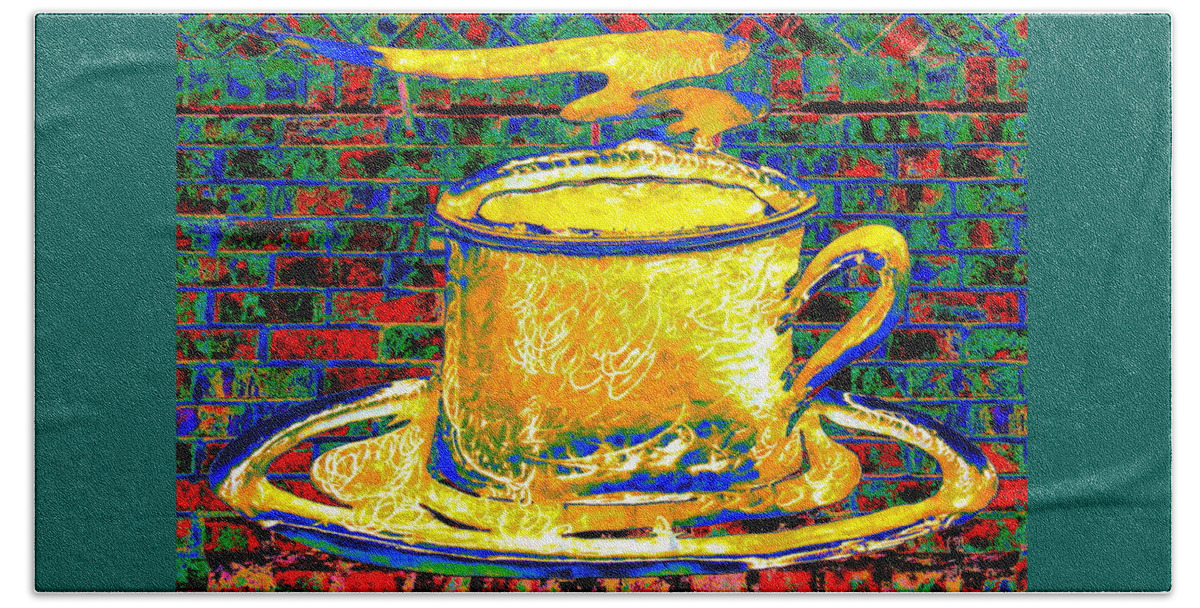 Neon Bath Towel featuring the photograph Golden Brew by Larry Beat