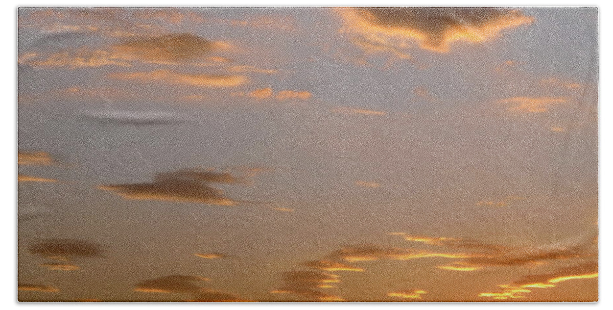 Clouds Bath Towel featuring the photograph Golden Clouds by Stephanie Moore