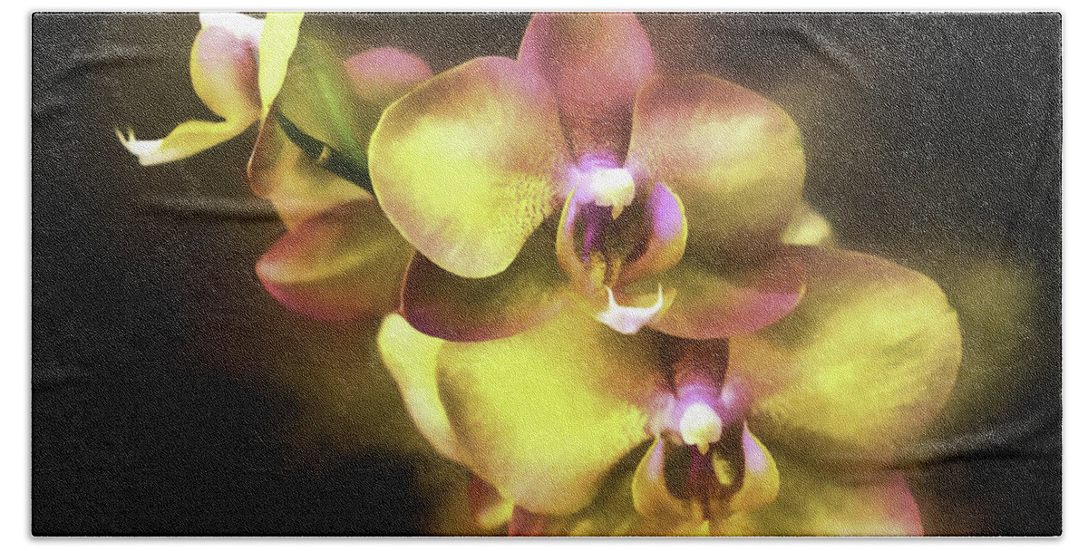 Orchid Bath Towel featuring the digital art Golden Days by Ken Frischkorn