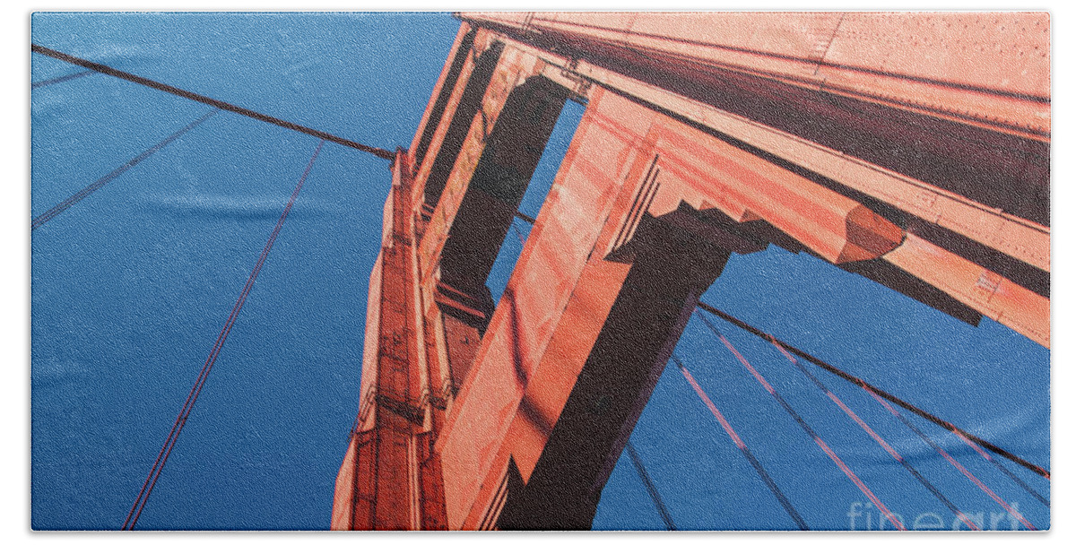 Bridge Hand Towel featuring the photograph Golden Gate Bridge in San Francisco, USA by Amanda Mohler