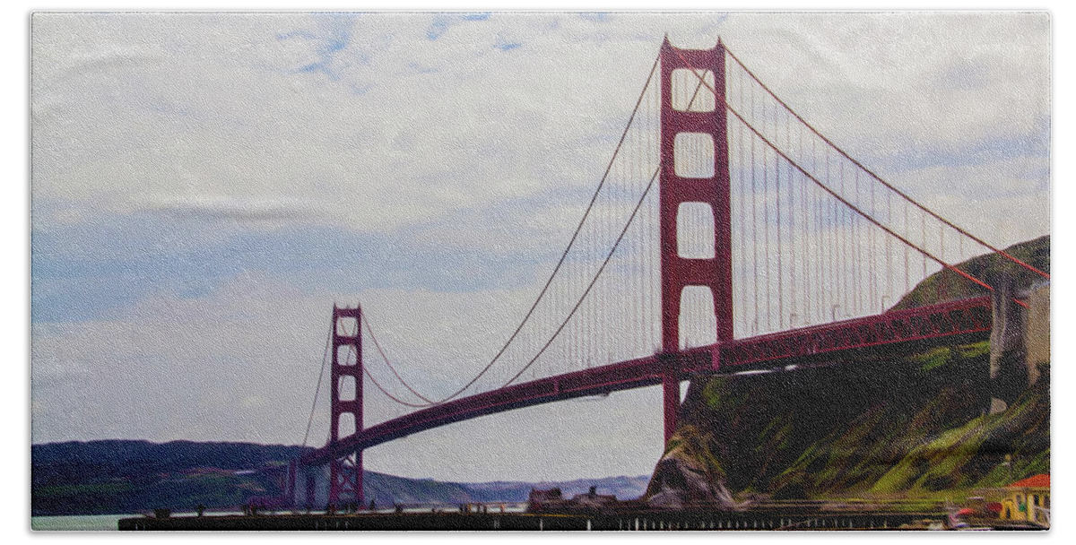 San Francisco Hand Towel featuring the photograph Golden Gate Bridge by Stuart Manning