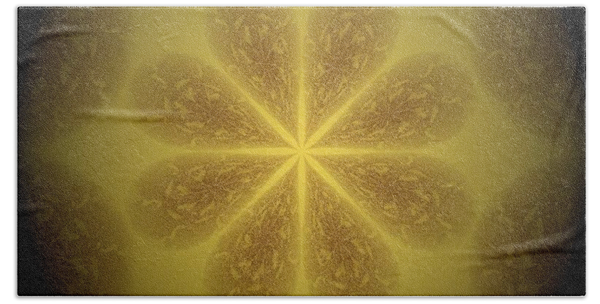 Oval Bath Towel featuring the digital art Golden Jewel by Ee Photography
