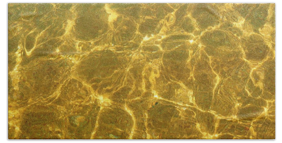 Gold Bath Towel featuring the photograph Golden Wave by Steven Robiner