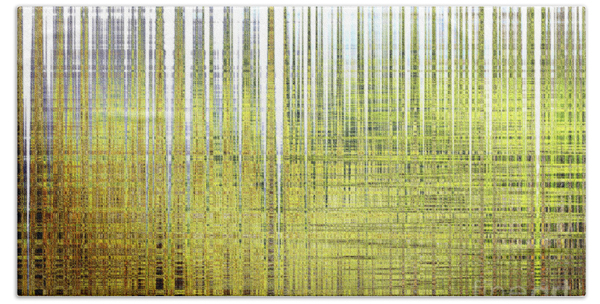Abstract Bath Towel featuring the digital art GoldnBrown by Deb Nakano