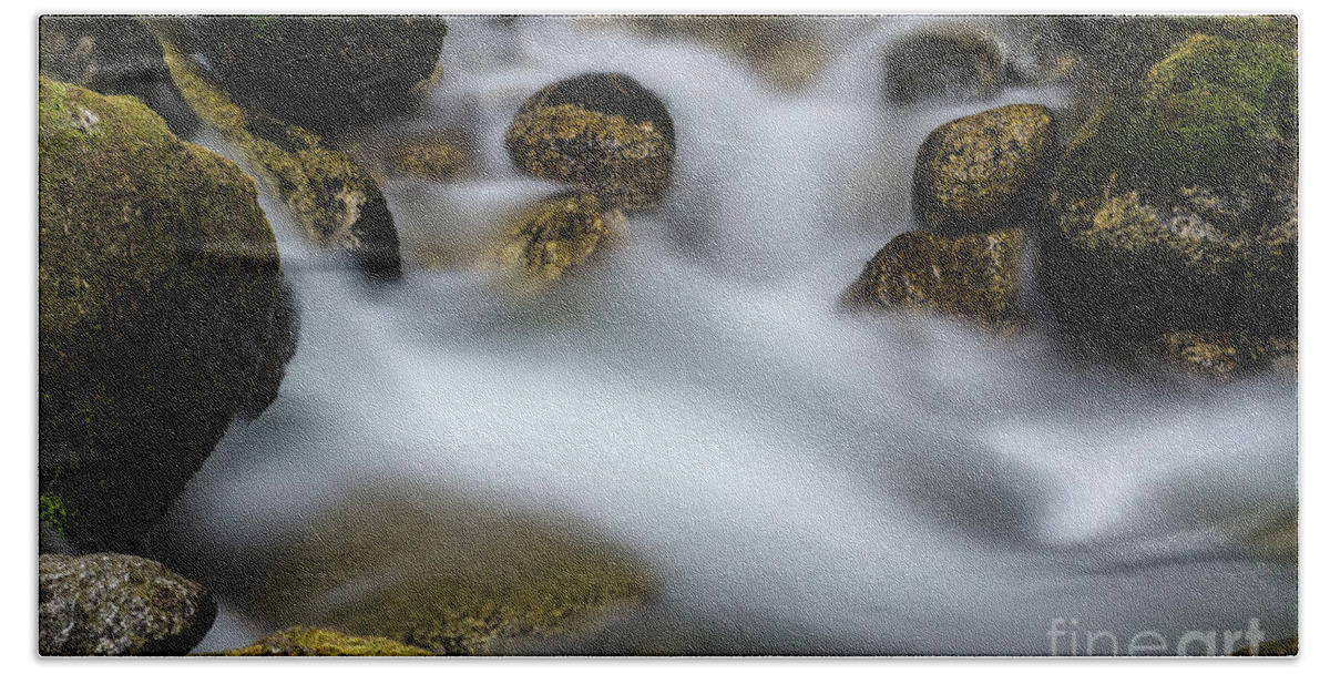 Bulgaria Hand Towel featuring the photograph Goritsa Waterfalls-rapids 2226 by Steve Somerville