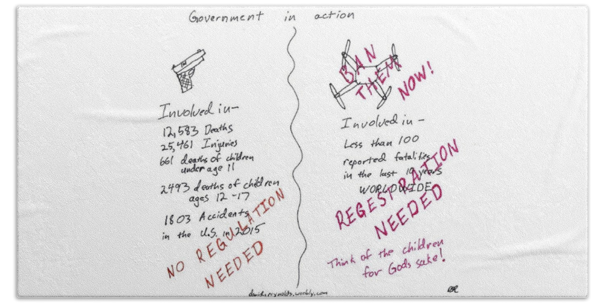 Aeromodeling Bath Towel featuring the drawing Government inaction by David S Reynolds