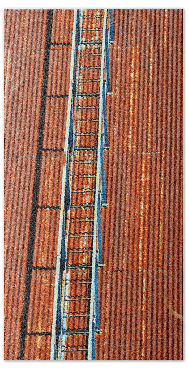 Texas Hand Towel featuring the photograph Grain Stairway by Erich Grant
