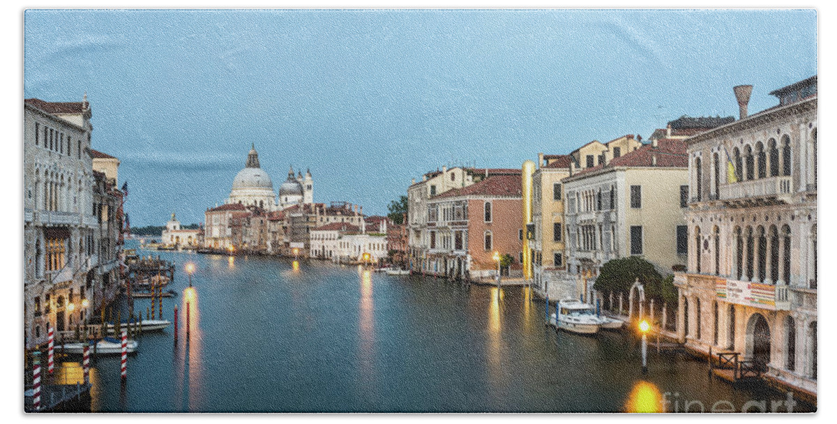 Grand Canal - Venice Bath Towel featuring the photograph Grand Canal in Venice, Italy by Didier Marti
