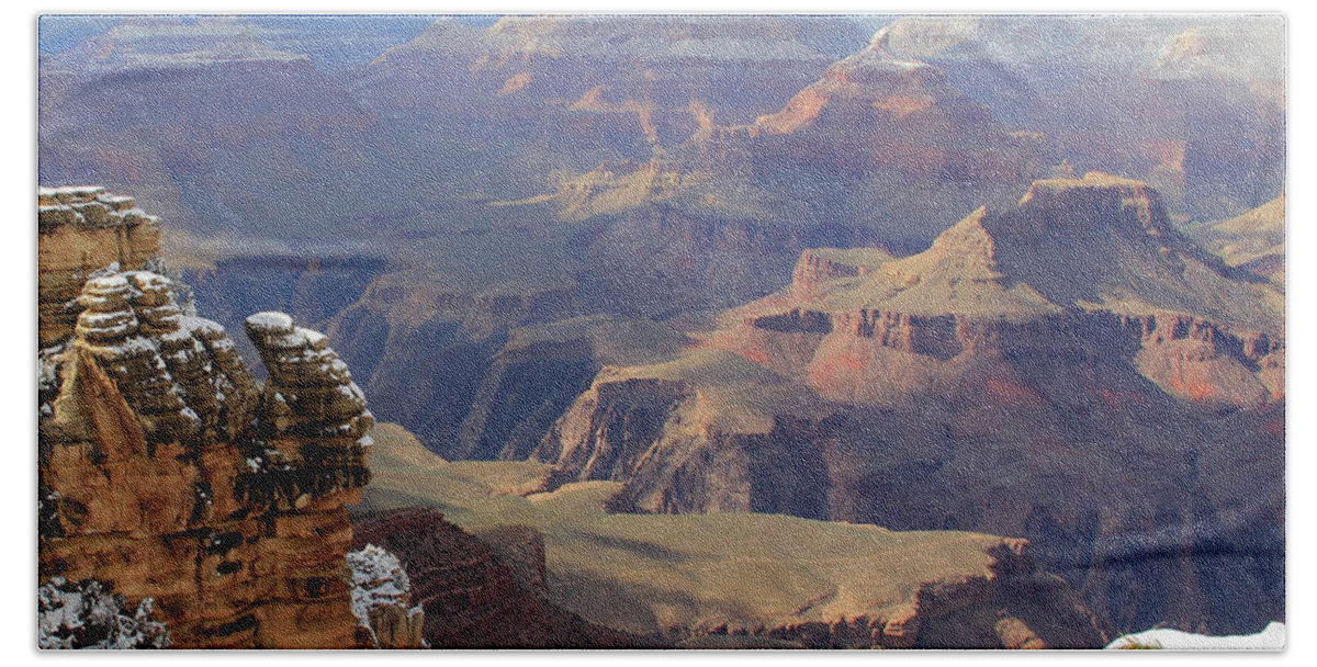 Grand Canyon Hand Towel featuring the photograph Grand Canyon ab 3948 by Jack Schultz