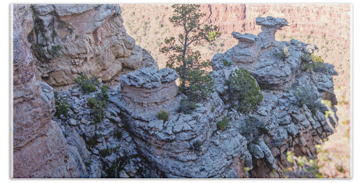 Cliff Bath Towel featuring the photograph Grand Canyon Cliff Wall, Arizona by A Macarthur Gurmankin