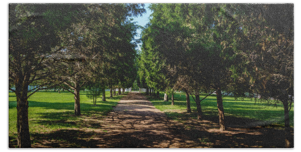 Hermitage Hand Towel featuring the photograph Grand Pathway - The Hermitage by James L Bartlett
