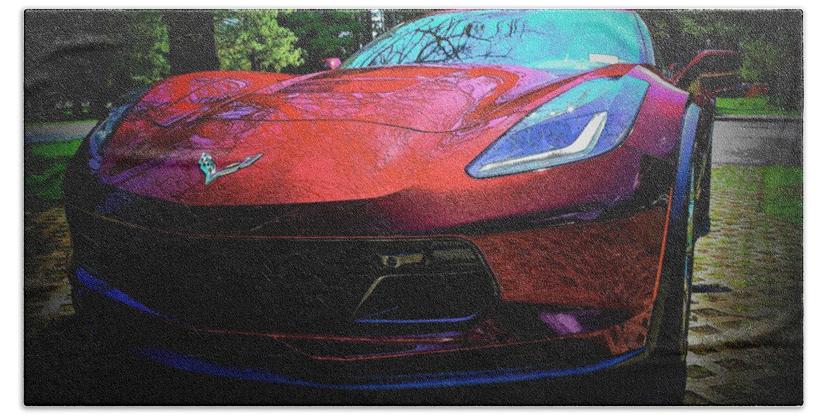 Automobiles Hand Towel featuring the photograph Grand Sport 2017 Frontal by John Schneider