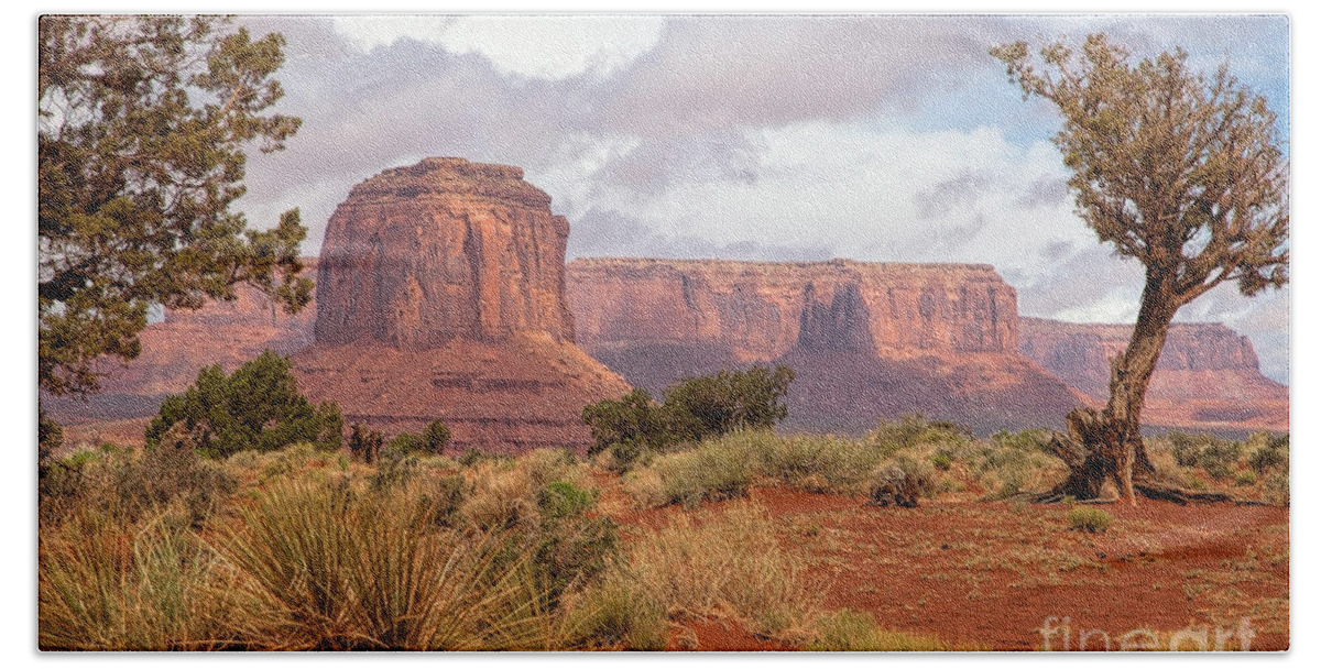 Monument Valley Print Bath Towel featuring the photograph Grandview by Jim Garrison