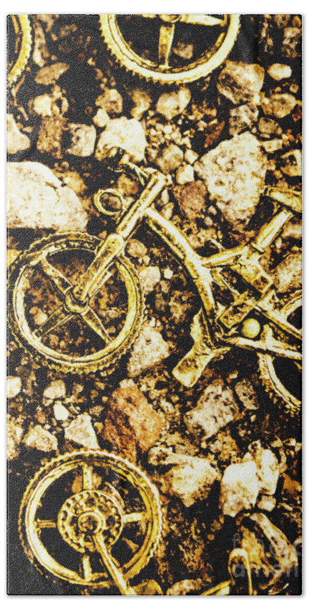 Bike Hand Towel featuring the photograph Gravel bikes by Jorgo Photography