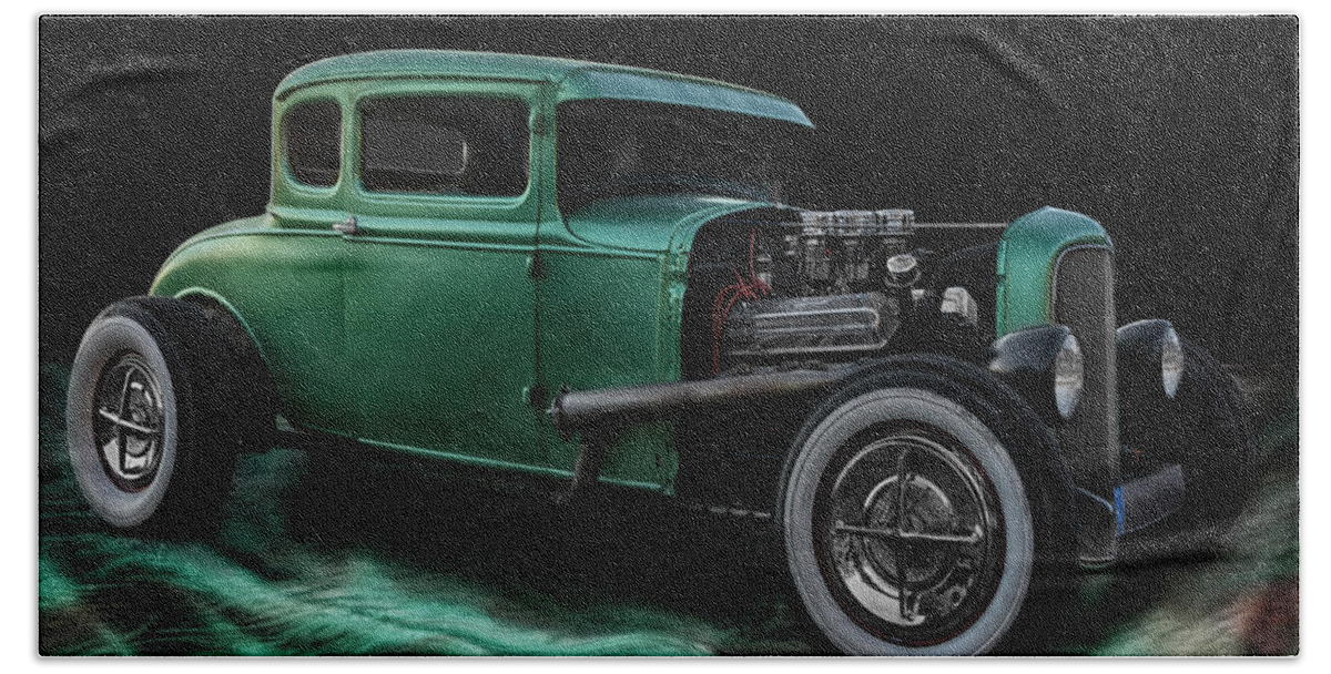 Auto Hand Towel featuring the photograph Green Hot Rod by Joachim G Pinkawa