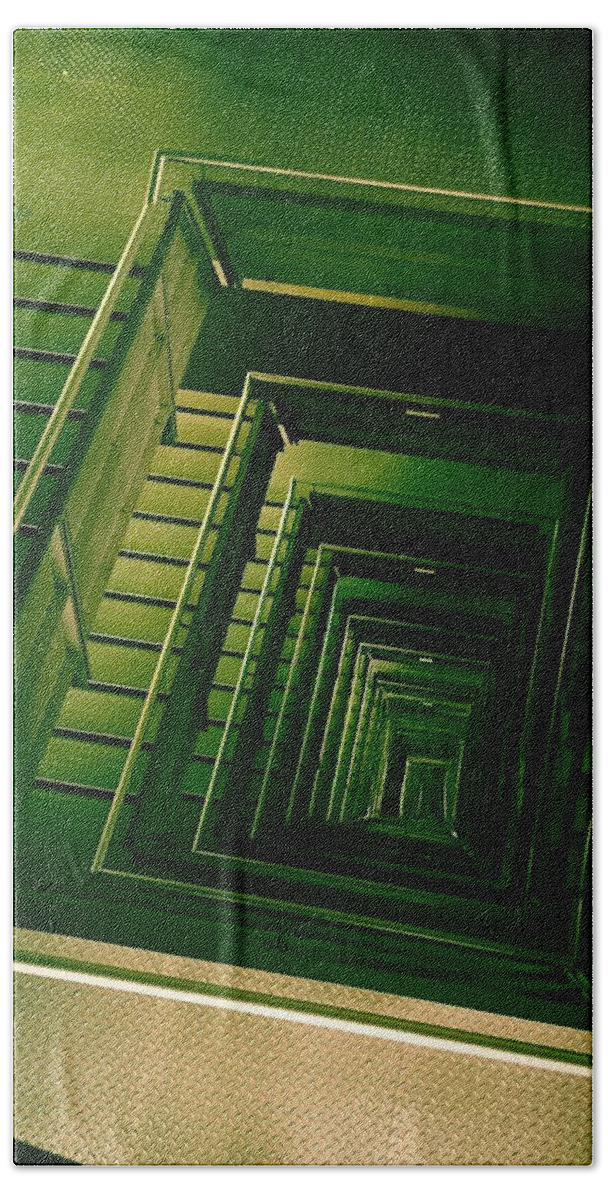 Green Bath Towel featuring the photograph Green Infinity by Geoff Smith