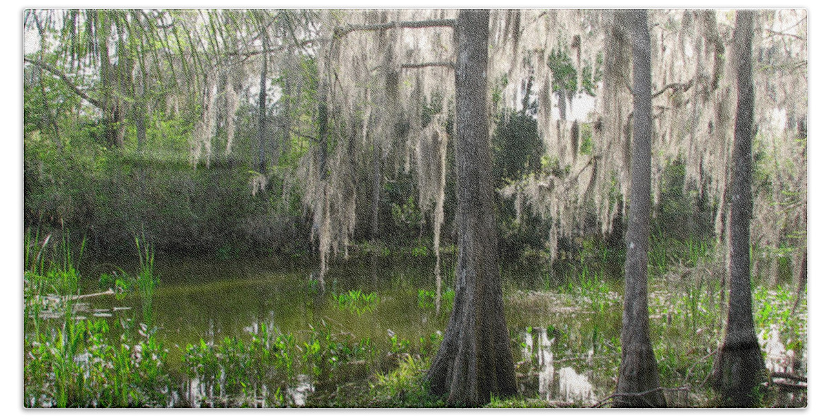 Nature Hand Towel featuring the photograph Green Swamp by Peggy Urban