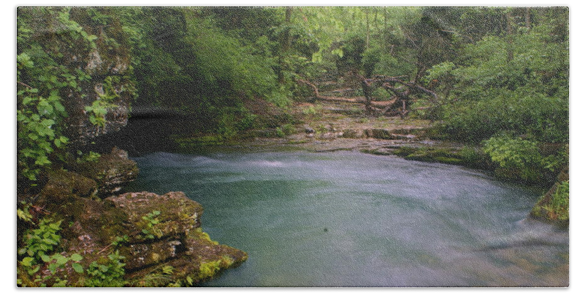 Greer Spring Bath Towel featuring the photograph Greer Spring by Marty Koch