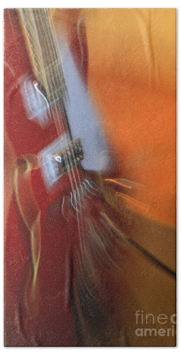 Guitar Hand Towel featuring the photograph Gretsch Guitar by Rick Rauzi
