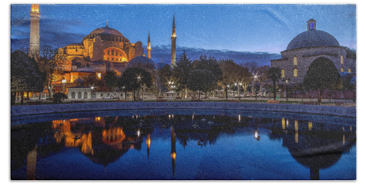 Hagia Sophia Hand Towel featuring the digital art Hagia Sophia by Super Lovely