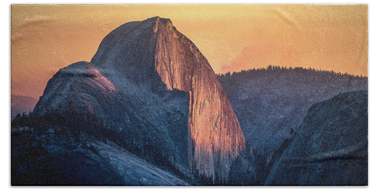 Landscape Hand Towel featuring the photograph Half Dome by Davorin Mance
