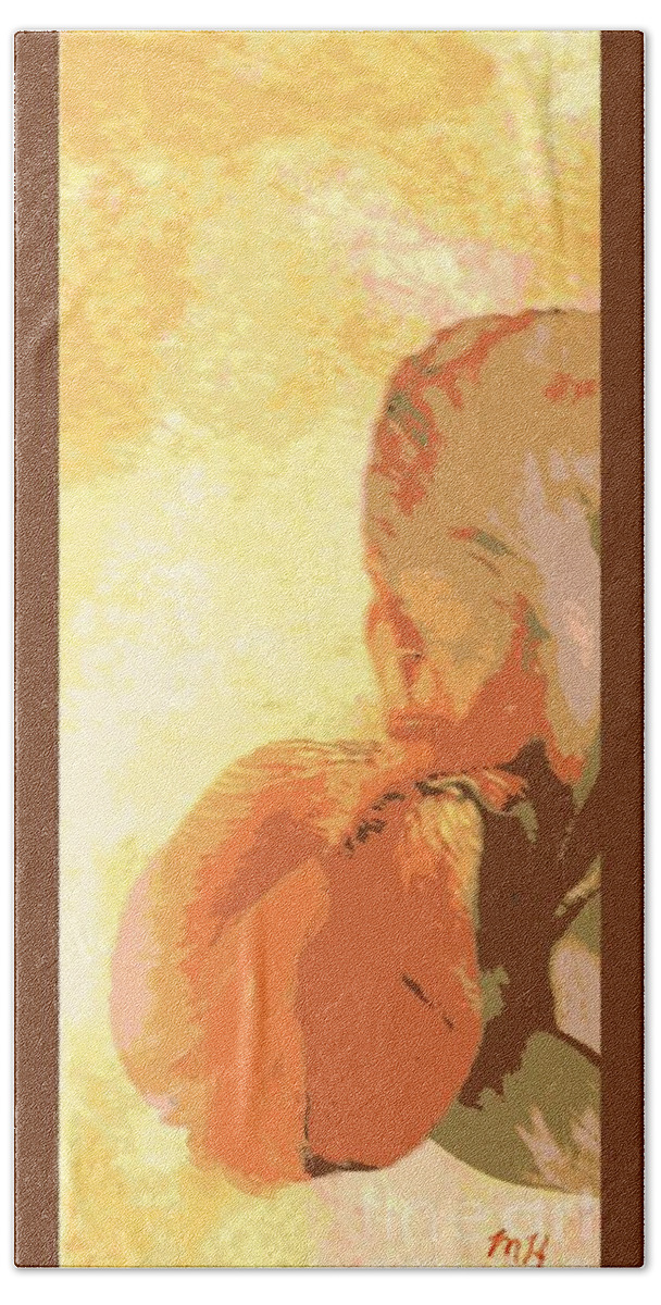 Photo Bath Towel featuring the photograph Half of an Abstract Iris by Marsha Heiken