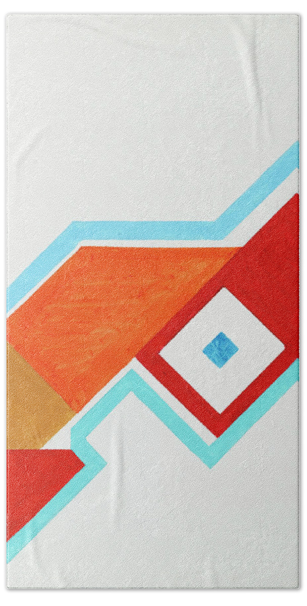 Abstract Bath Towel featuring the painting Halleluja - Part IX by Willy Wiedmann