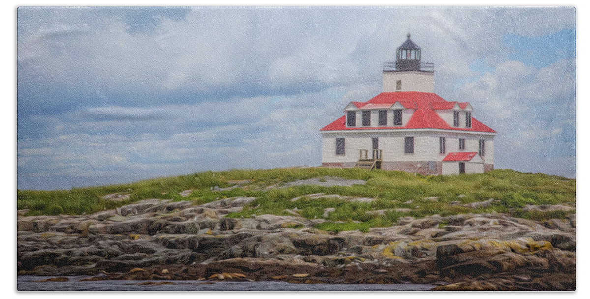 Lighthouse Hand Towel featuring the photograph Happiness in Simple Things by Elvira Pinkhas