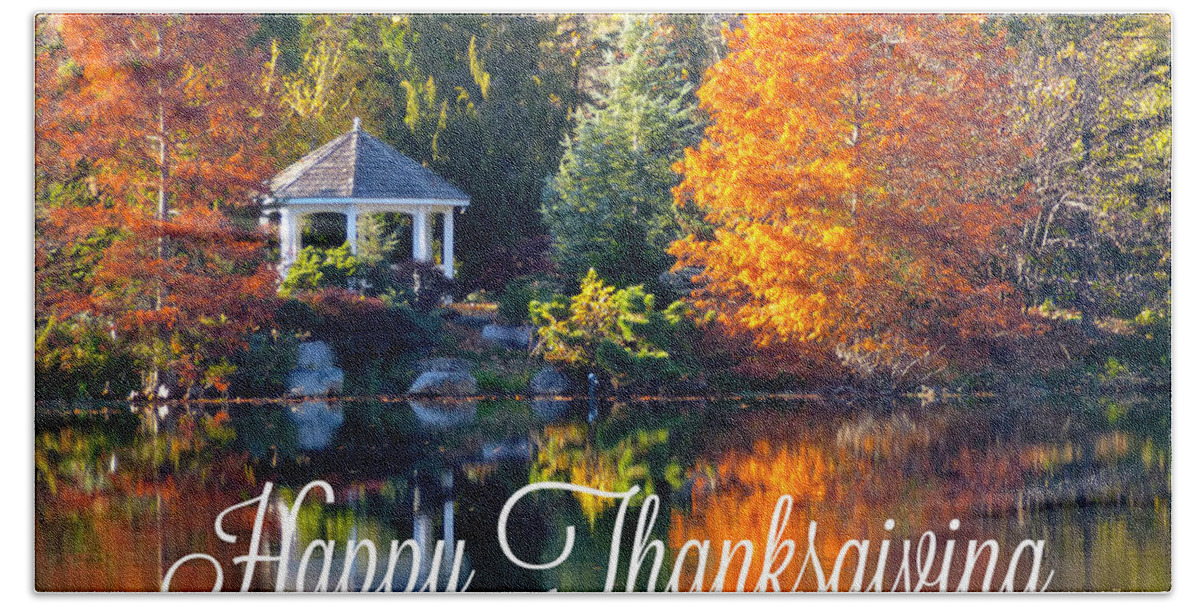 Thanksgiving Hand Towel featuring the photograph Happy Thanksgiving by Jean Wright