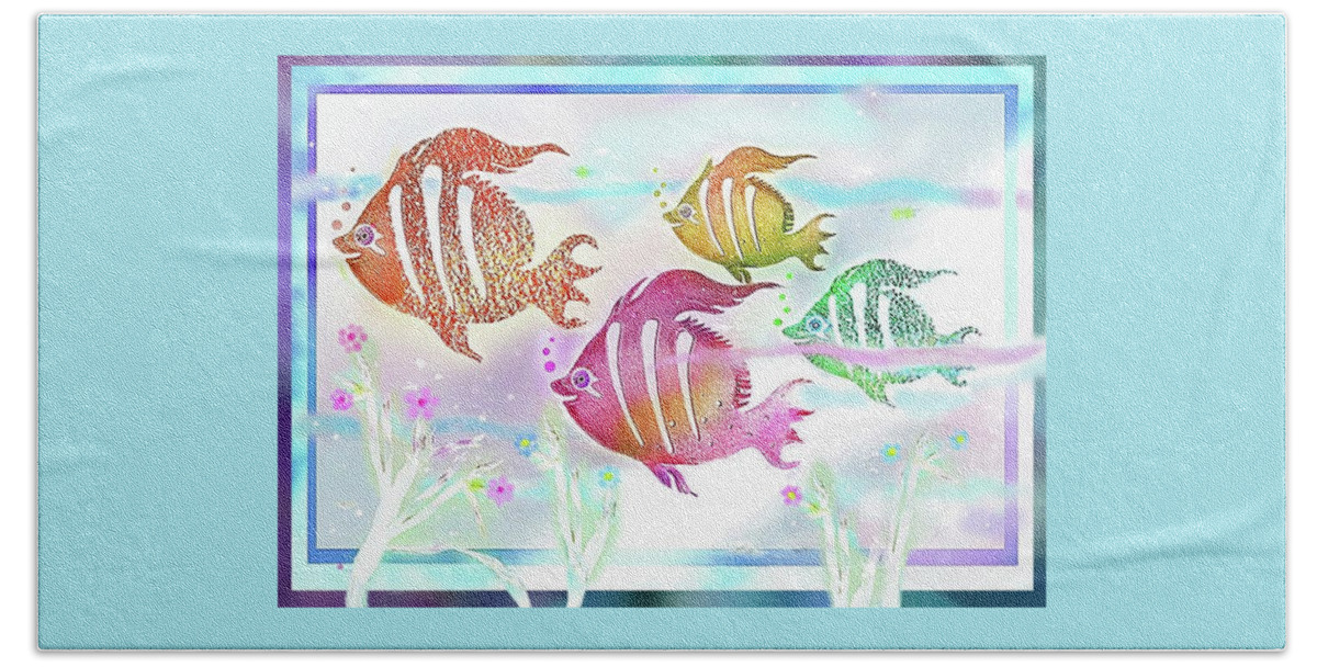 Clean Sea Bath Towel featuring the digital art Happiness is a Clean Ocean by Hartmut Jager