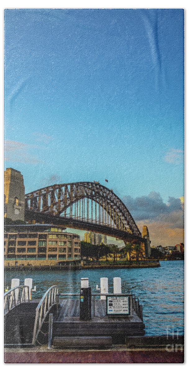 Ocean Bath Towel featuring the photograph Harbour Sky by Perry Webster
