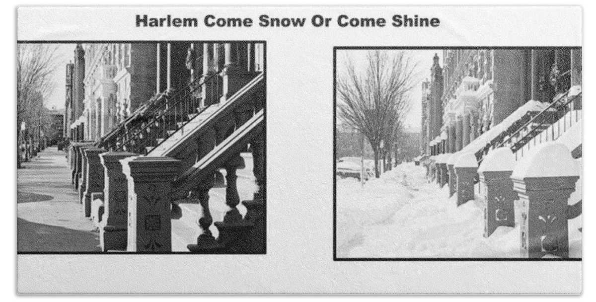 Harlem Summer Winter Hand Towel featuring the photograph Harlem Summer Winter by William Kimble