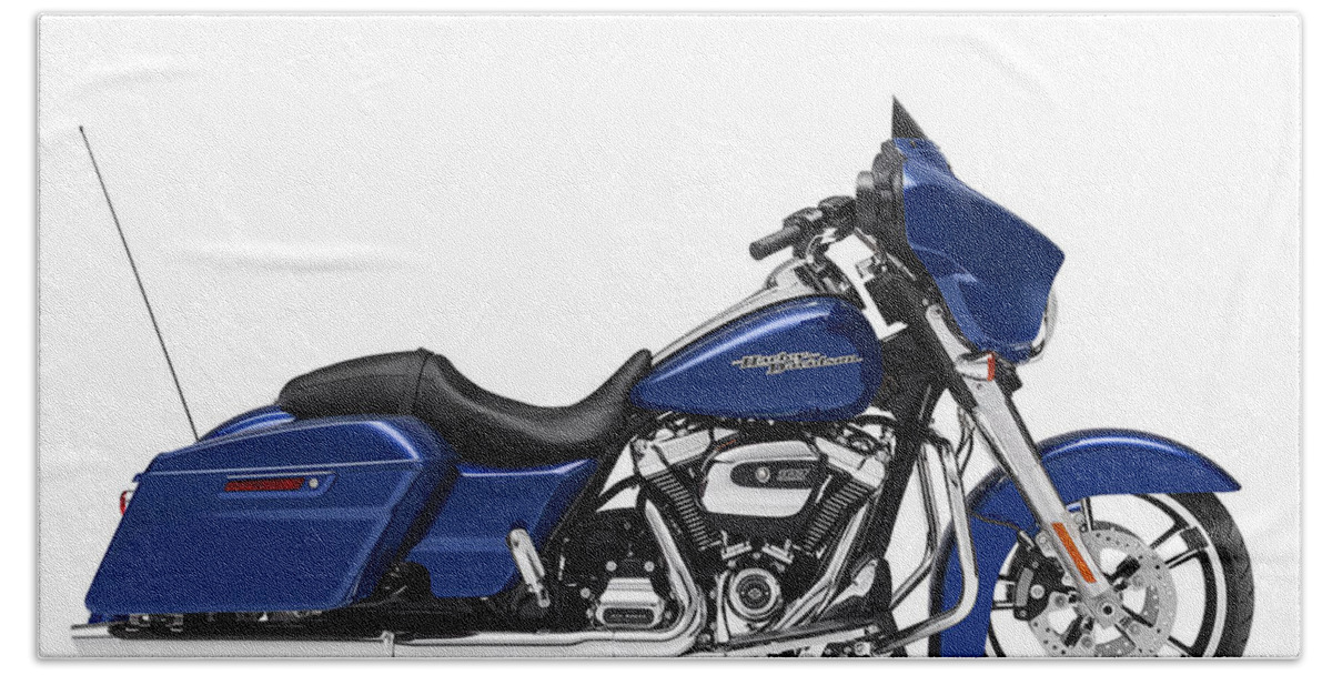 Harley-davidson Street Glide Hand Towel featuring the digital art Harley-Davidson Street Glide by Maye Loeser