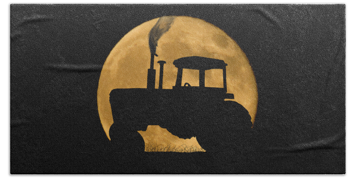 Harvest Moon Bath Towel featuring the photograph Harvest Moon by Shane Bechler