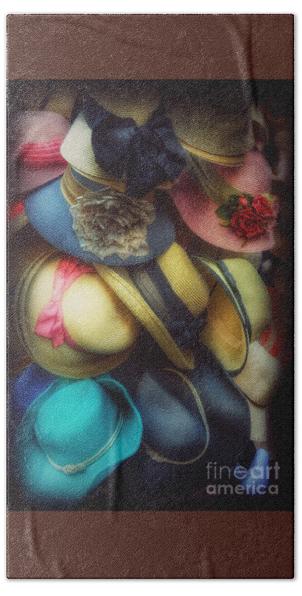 Hats Hand Towel featuring the photograph Hats - A Cornucopia of Color by Miriam Danar
