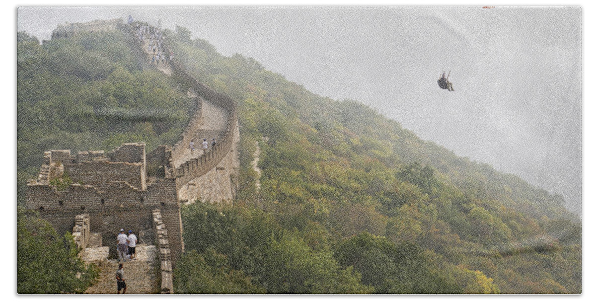 The Bath Towel featuring the photograph Haunting Great Wall by Betsy Knapp