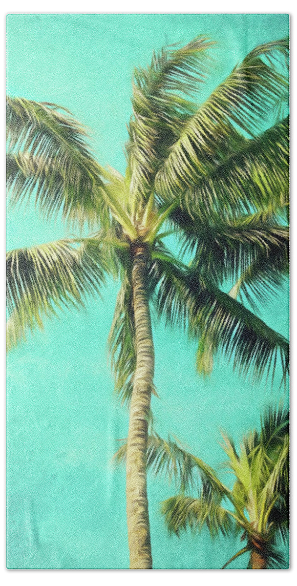Photography Bath Towel featuring the photograph Hawaiian palms by Sylvia Cook