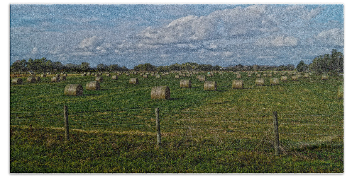 Hay Bath Towel featuring the photograph Hay Bales by Chauncy Holmes