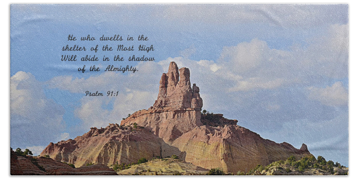 Psalm 91:1 Hand Towel featuring the photograph He Who Dwells by Debby Pueschel