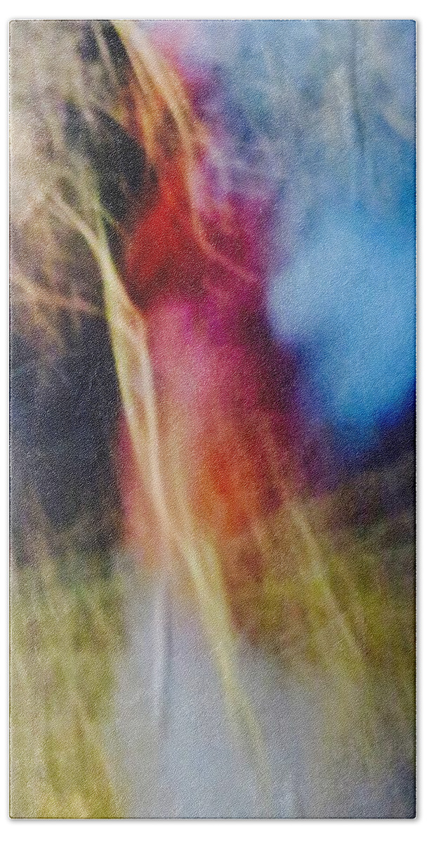 Abstract Hand Towel featuring the photograph Heart of Fire by Mike Reilly