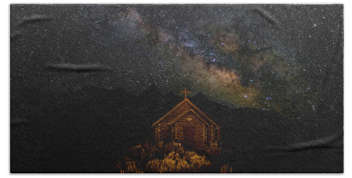 Church Hand Towel featuring the photograph Heaven and Earth by Scott Read