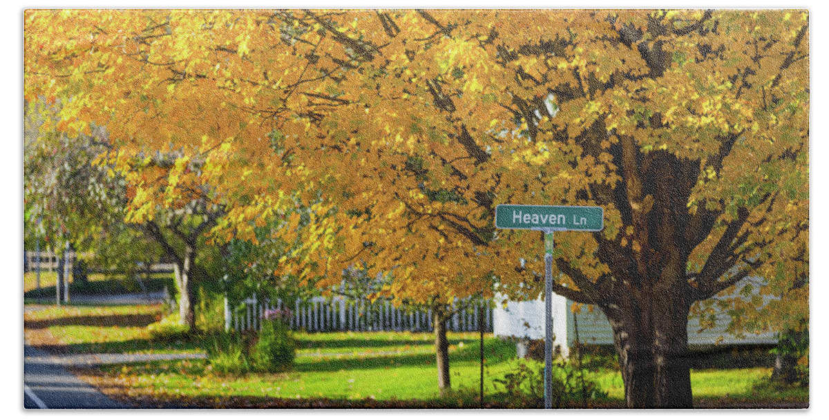 Vermont Hand Towel featuring the photograph Heaven Lane by Tim Kirchoff