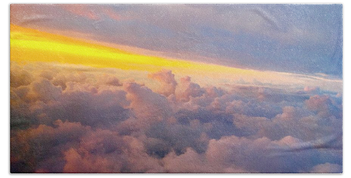 Sunrise Bath Towel featuring the photograph Heavenly Clouds by Rod Whyte